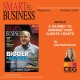 Cover picture of the Smart Business Magazine on the left overlaid on an orange background. On the bottom right corner is a picture of Judy Bodenhamer (author).
