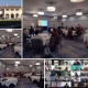 Collage of four pictures of attendees participating in the CEG workshop for Sensiba LLP. Includes a picture of the hotel where the workshop was held.